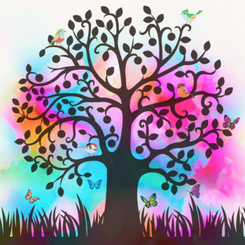 Tree of Life Birds & Butterflies Poster (physical product)