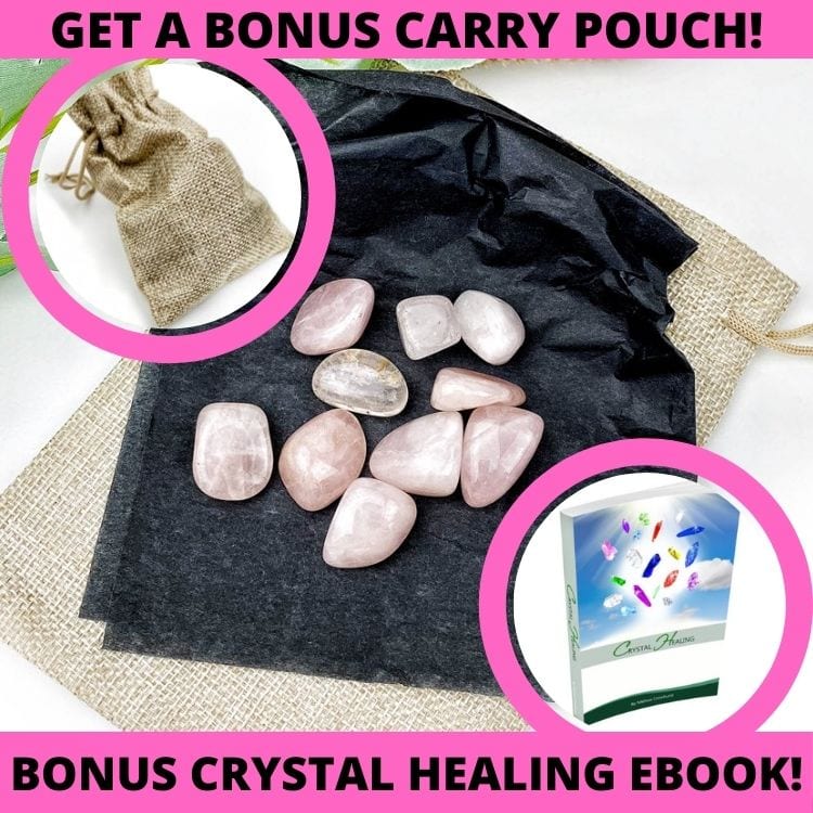 10-Pack Rose Quartz Healing Crystals (Booster Pack)
